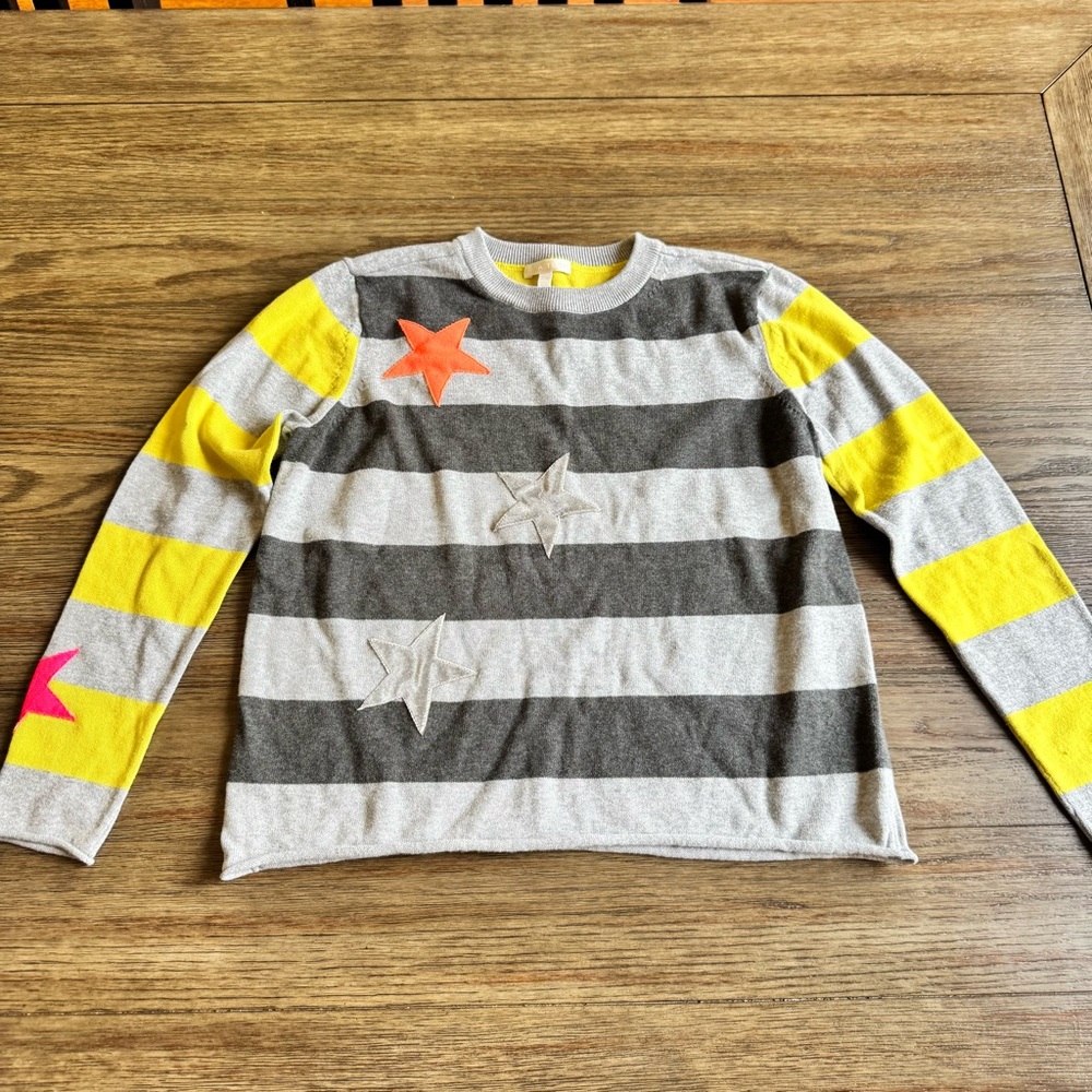 Lisa Todd Lucky Stars on Striped Sweater Petite Small